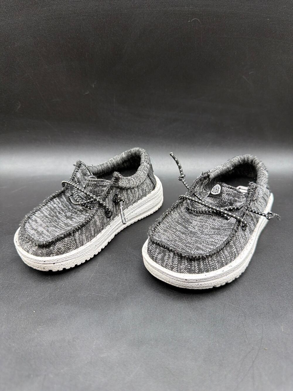 Hey Dude Wally Stretch Yin Yang Gray Slip On Shoes Men’s Size C7 Lightweight